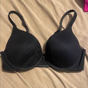 Victoria's Secret Black Lace Trim Bra